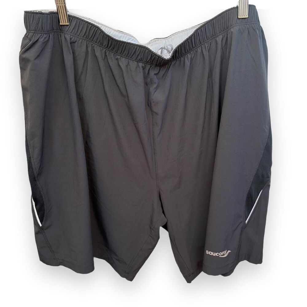 Saucony Black Men’s Athletic Gym Shorts, Size XXL